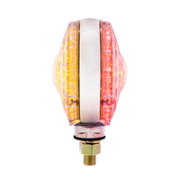 88 LED Single Stud Double Face Turn Signal Light - Amber & Red LEDs (Amber/Red or Clear Lens)