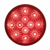 United Pacific - 12 LED 4" Round Reflector Light (Stop, Turn & Tail) - Red LEDs (Red or Clear Lens)