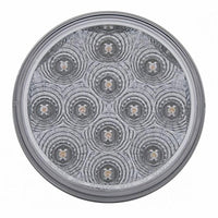 United Pacific - 12 LED 4" Round Reflector Light (Stop, Turn & Tail) - Red LEDs (Red or Clear Lens)