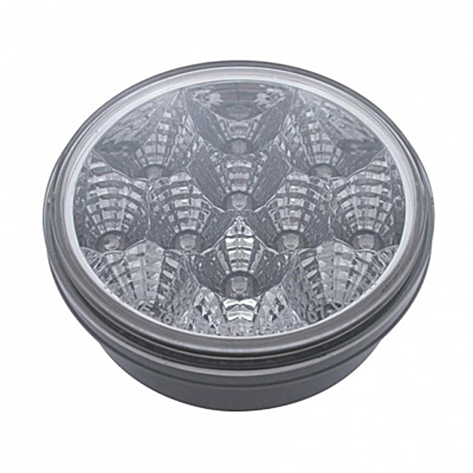 United Pacific - 12 LED 4" Round Reflector Light (Stop, Turn & Tail) - Red LEDs (Red or Clear Lens)