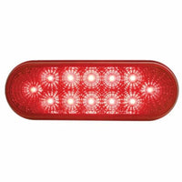 United Pacific - 12 LED 6" Oval Reflector Light (Stop, Turn & Tail) - Red LEDs (Red or Clear Lens)