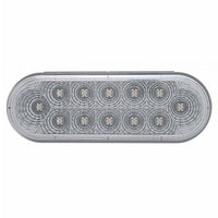 United Pacific - 12 LED 6" Oval Reflector Light (Stop, Turn & Tail) - Red LEDs (Red or Clear Lens)