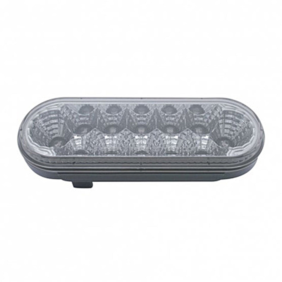United Pacific - 12 LED 6" Oval Reflector Light (Stop, Turn & Tail) - Red LEDs (Red or Clear Lens)