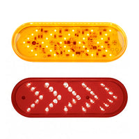 35 LED 6" Oval Sequential Turn Signal Light - Amber or Red LEDs (Amber or Red Lens)