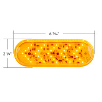 35 LED 6" Oval Sequential Turn Signal Light - Amber or Red LEDs (Amber or Red Lens)