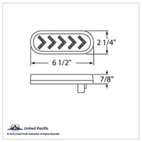 35 LED 6" Oval Sequential Turn Signal Light - Amber or Red LEDs (Amber or Red Lens)