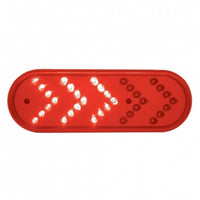 35 LED 6" Oval Sequential Turn Signal Light - Amber or Red LEDs (Amber or Red Lens)