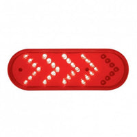 35 LED 6" Oval Sequential Turn Signal Light - Amber or Red LEDs (Amber or Red Lens)