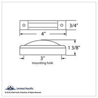 United Pacific - 7 LED Rectangular Clearance/Marker Light - Amber LED (Clear Lens)
