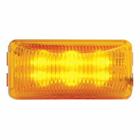 6 LED Rectangular Clearance/Marker Light - Amber or Red LEDs (Amber or Red Lens)