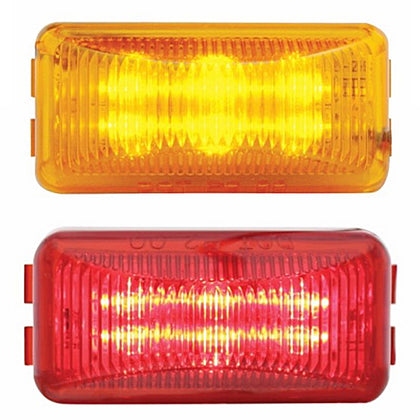 6 LED Rectangular Clearance/Marker Light - Amber or Red LEDs (Amber or Red Lens)