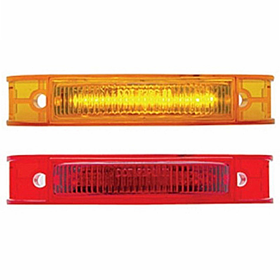 7 LED Rectangular Clearance/Marker Light - Amber or Red LEDs (Amber or Red Lens)