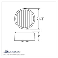 13 LED 2-1/2" Round Clearance/Marker Light - Amber LEDs (Amber Lens)