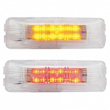 12 LED Rectangular Clearance/Marker Light - Amber or Red LEDs (Amber or Red Lens)