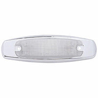 12 LED Rectangular Clearance/Marker Light w/ Chrome Bezel - Amber or Red LEDs (Amber or Clear Lens)