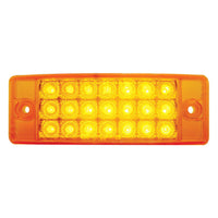 21 LED Reflector Rectangular Clearance/Marker Light - Amber or Red LEDs (Amber or Red Lens)