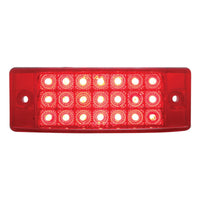 21 LED Reflector Rectangular Clearance/Marker Light - Amber or Red LEDs (Amber or Red Lens)