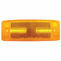 8 LED Rectangular Clearance/Marker Light w/ Reflex Lens - Amber or Red LEDs (Amber or Red Lens)