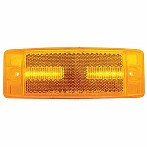8 LED Rectangular Clearance/Marker Light w/ Reflex Lens - Amber or Red LEDs (Amber or Red Lens)