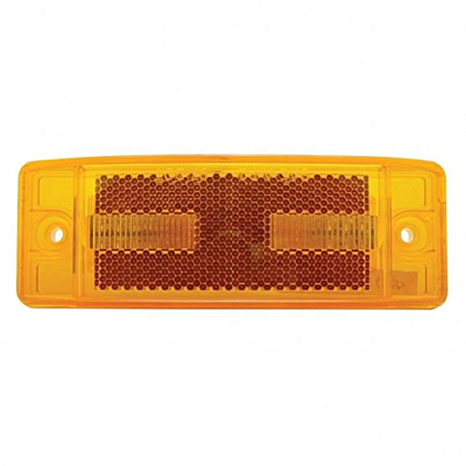 8 LED Rectangular Clearance/Marker Light w/ Reflex Lens - Amber or Red LEDs (Amber or Red Lens)