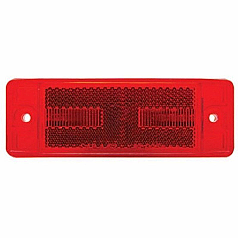 8 LED Rectangular Clearance/Marker Light w/ Reflex Lens - Amber or Red LEDs (Amber or Red Lens)
