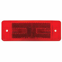 8 LED Rectangular Clearance/Marker Light w/ Reflex Lens - Amber or Red LEDs (Amber or Red Lens)