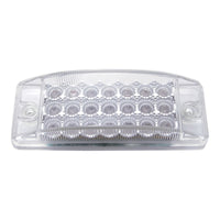 21 LED Reflector Rectangular Clearance/Marker Light - Amber or Red LEDs (Clear Lens)