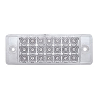 21 LED Reflector Rectangular Clearance/Marker Light - Amber or Red LEDs (Clear Lens)