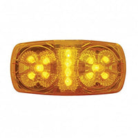 14 LED Reflector Rectangular Clearance/Marker Light - Amber or Red LEDs (Amber or Red Lens)