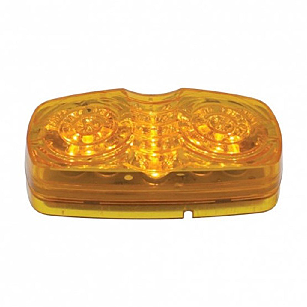 14 LED Reflector Rectangular Clearance/Marker Light - Amber or Red LEDs (Amber or Red Lens)
