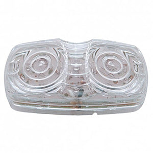 16 LED 4" X 2" Rectangular Clearance/Marker Light - Amber or Red Lens (Clear Lens)