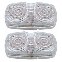 16 LED 4" X 2" Rectangular Clearance/Marker Light - Amber or Red Lens (Clear Lens)