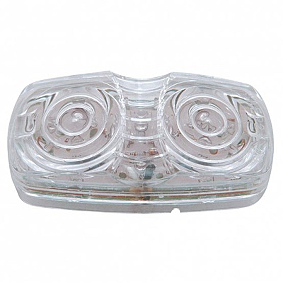 16 LED 4" X 2" Rectangular Clearance/Marker Light - Amber or Red Lens (Clear Lens)