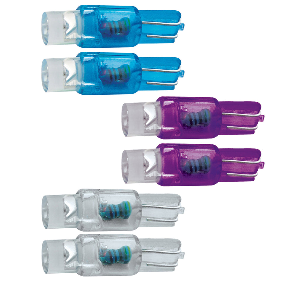 Single Micro LED 37/BP2 Bulb - Blue, Purple, or White LEDs (2-Pack)
