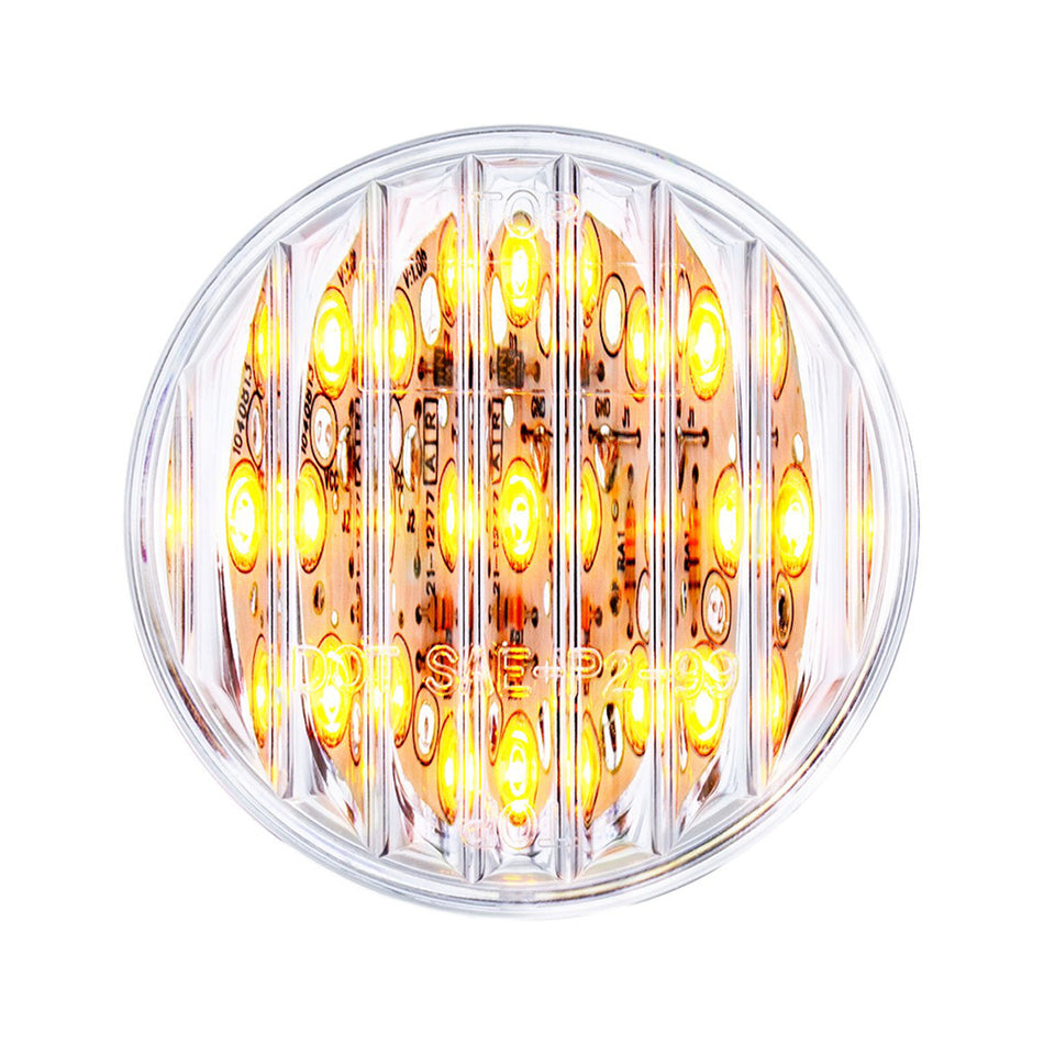 9 LED 2" Round Clearance/Marker Light - Amber or Red LEDs (Clear Lens)