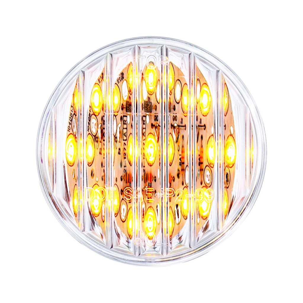 9 LED 2" Round Clearance/Marker Light - Amber or Red LEDs (Clear Lens)