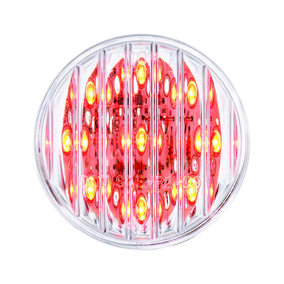 9 LED 2" Round Clearance/Marker Light - Amber or Red LEDs (Clear Lens)