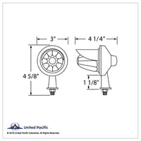 11 LED 1-1/8" Arm Watermelon Honda Light Kit w/ Visor - Amber LEDs (Amber or Clear Lens)