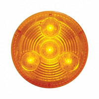 4 LED 2-1/2" Round Low Profile Clearance/Marker Light - Amber or Red LEDs (Amber or Red Lens)
