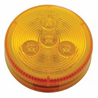 4 LED 2-1/2" Round Low Profile Clearance/Marker Light - Amber or Red LEDs (Amber or Red Lens)