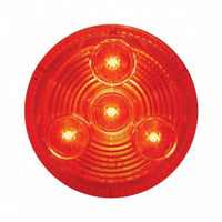 4 LED 2-1/2" Round Low Profile Clearance/Marker Light - Amber or Red LEDs (Amber or Red Lens)