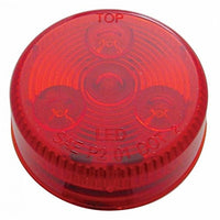 4 LED 2-1/2" Round Low Profile Clearance/Marker Light - Amber or Red LEDs (Amber or Red Lens)