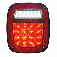 LED Universal Combination Tail Light With or Without License Light - Red LEDs (Red Lens)