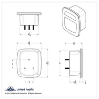 LED Universal Combination Tail Light With or Without License Light - Red LEDs (Red Lens)
