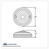 15 LED 3" Series 1 Light Only For Double Face Light Housing - Amber or Red LEDs (Amber or Clear Lens)
