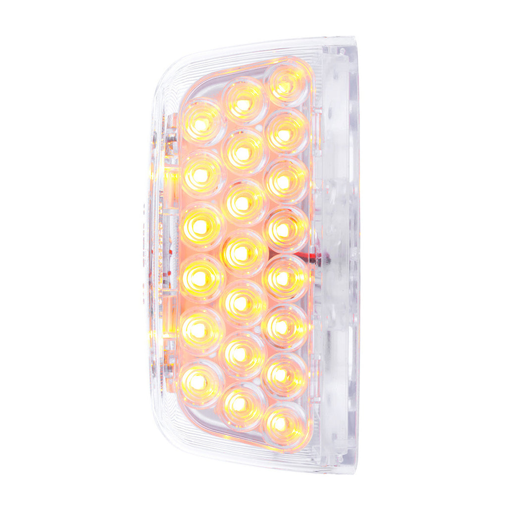 31 LED Turn Signal Light For 1987-2007 Peterbilt 379/378/357 - Amber LEDs (Clear Lens)