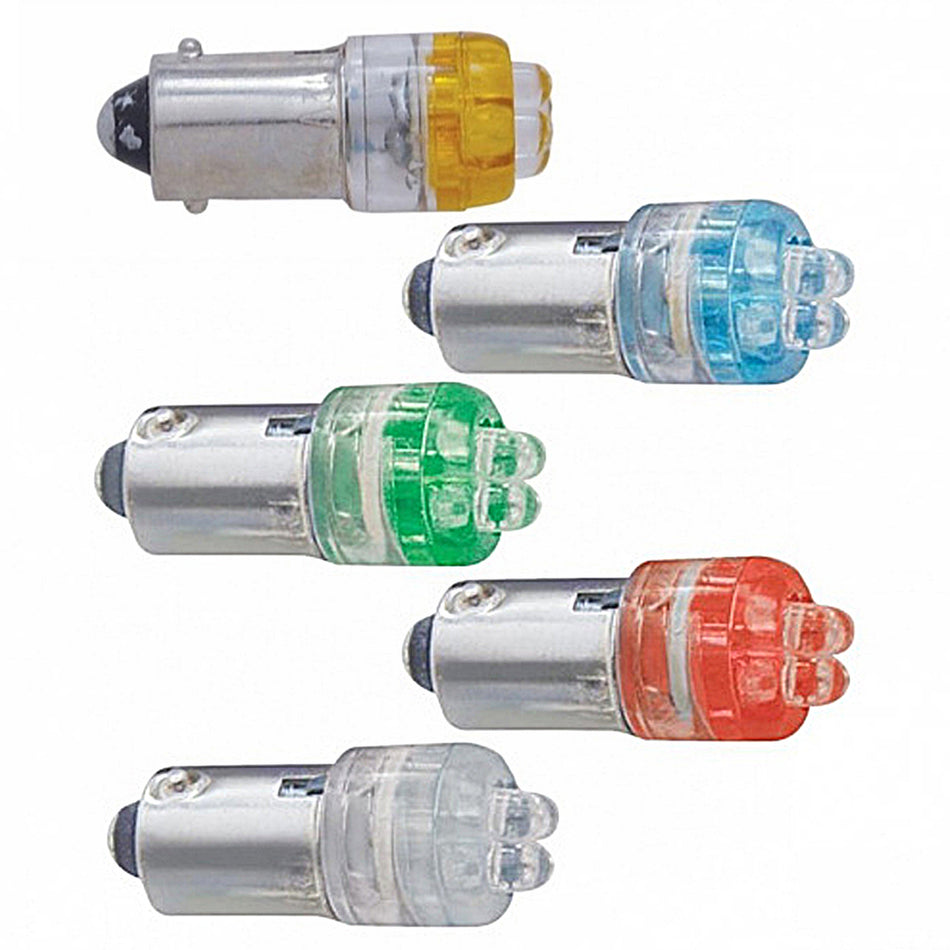 United Pacific - 4 Micro LED 1893 Type Bulb - Various Colors (2-Pack)