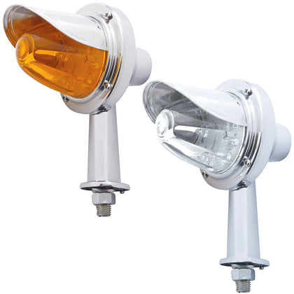 11 LED 2-1/8" Arm Watermelon Honda Light Kit w/ Visor - Amber LEDs (Amber or Clear Lens)