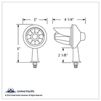 11 LED 2-1/8" Arm Watermelon Honda Light Kit w/ Visor - Amber LEDs (Amber or Clear Lens)