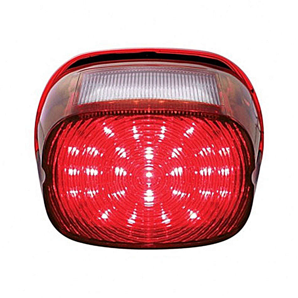 29 LED Tail Light For Harley Motorcycle With 4 LED License Light - Red LEDs (Red Lens)
